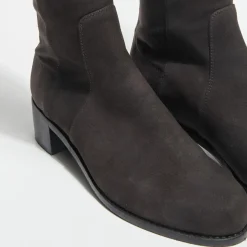 Femme Stuart Weitzman Bottes en Velours de Cuir & Textile Reserve chocolat