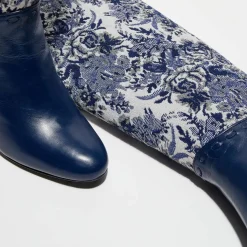 Femme Manoush Bottes Santiags bleu nuit - Talon 8 cm