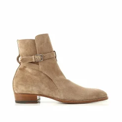 Homme Saint Laurent Bottes Wyatt Jodhpur beiges