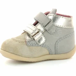Enfant Kickers Bottillons en Cuir Bonkro-2 beige/doré