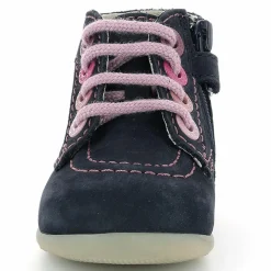 Discount Kickers Bottillons en Cuir Bonzip-2 marine/rose