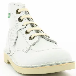 Enfant Kickers Bottillons en Cuir Kick Col blancs