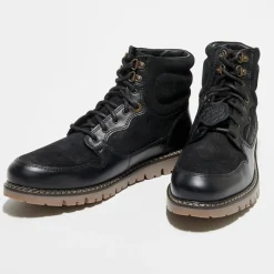 Discount Kickers Bottillons en Cuir Kick Mountain noirs