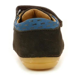 Enfant Aster Bottillons en Cuir Kimousi marron/jaune