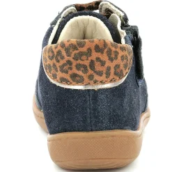 Clearance Aster Bottillons en Cuir Pillie marine/léopard