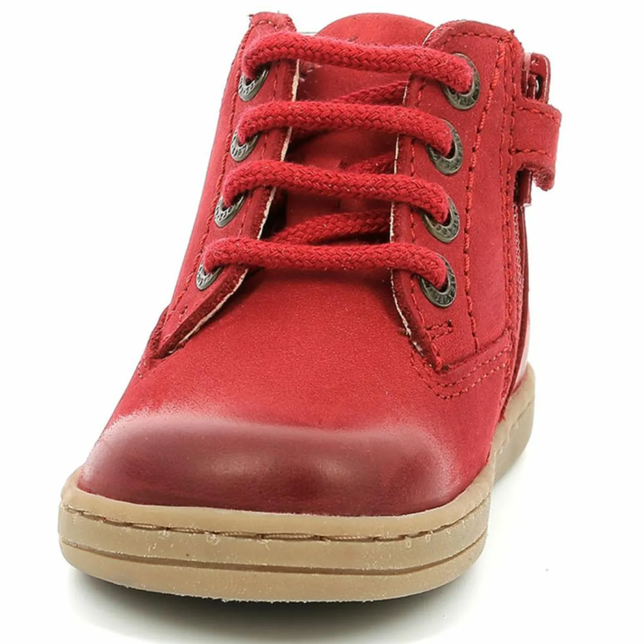 Hot Kickers Bottillons en Velours de Cuir Tackland rouges
