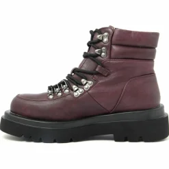 Femme Lab78 Bottines à lacets bordeaux - Talon 5 cm