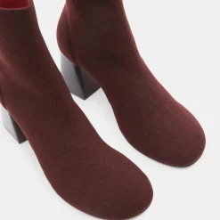 Femme Neous Bottines à Talon chocolat - Talon 7 cm