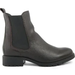 Femme Lab78 Bottines à talon en Cuir Marie gris foncé