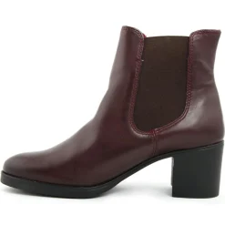 Sale Lab78 Bottines à talon en Cuir Nelly bordeaux - Talon 6 cm