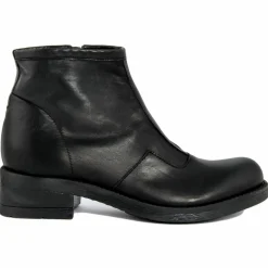 Hot Lab78 Bottines à talon en Cuir noires - Talon 4 cm
