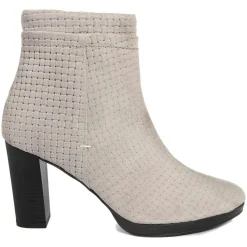 Femme Lab78 Bottines à talon en Velours de Cuir Vivi castor - Talon 8.5 cm