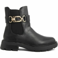 Sale Lab78 Bottines chelsea plates noires - Talon 4 cm