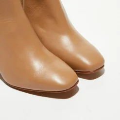 Clearance Apologie Bottines en Cuir Alba camel - Talon 8,5 cm
