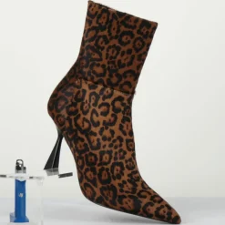 Rotta Bottines en Cuir Asia leopard - Talon 9.5 cm