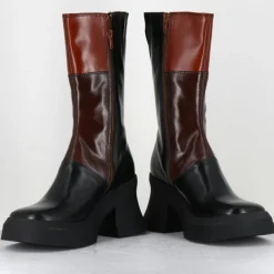 Outlet E8 By Miista Bottines en Cuir belinda marron - Talon : 10cm
