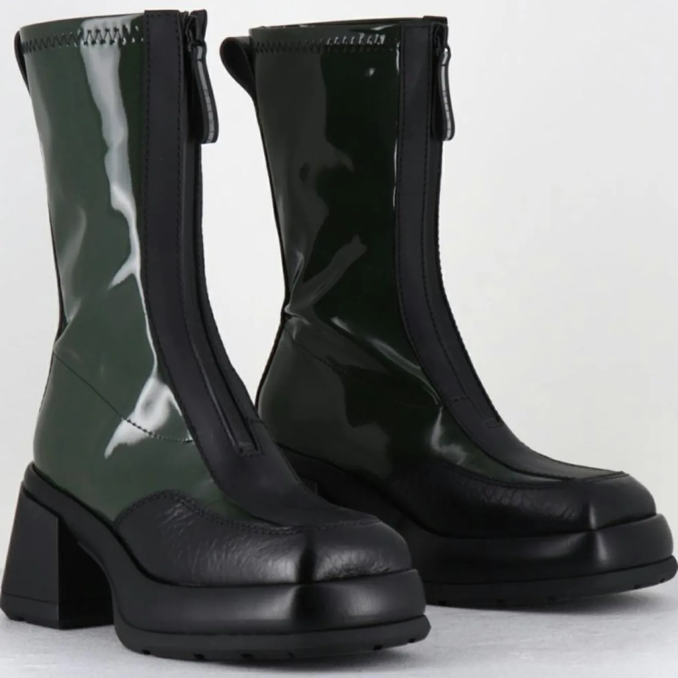 Femme E8 By Miista Bottines en Cuir camila vertes - Talon : 8cm