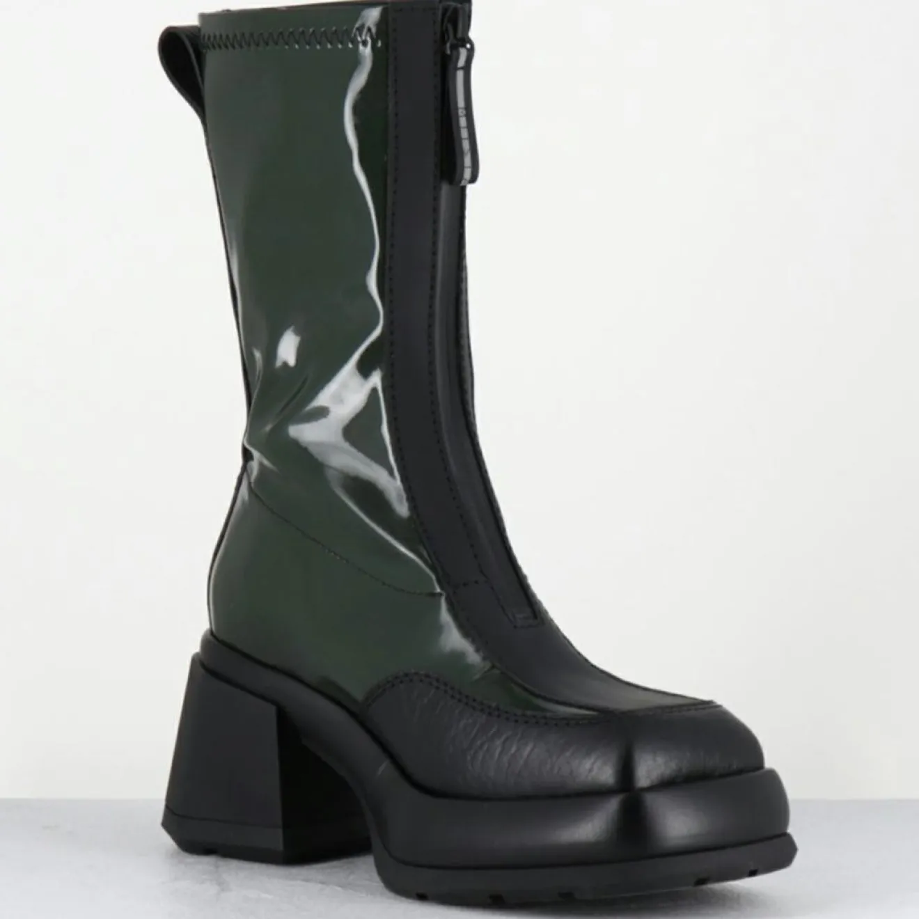 Femme E8 By Miista Bottines en Cuir camila vertes - Talon : 8cm