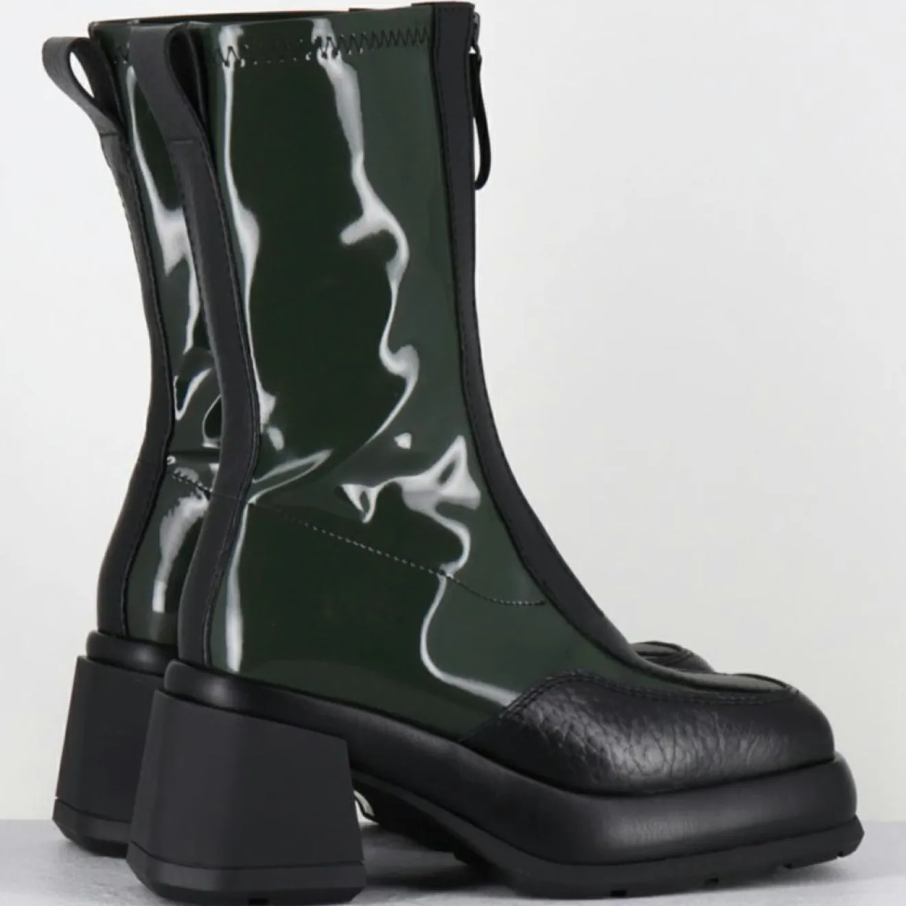 Femme E8 By Miista Bottines en Cuir camila vertes - Talon : 8cm