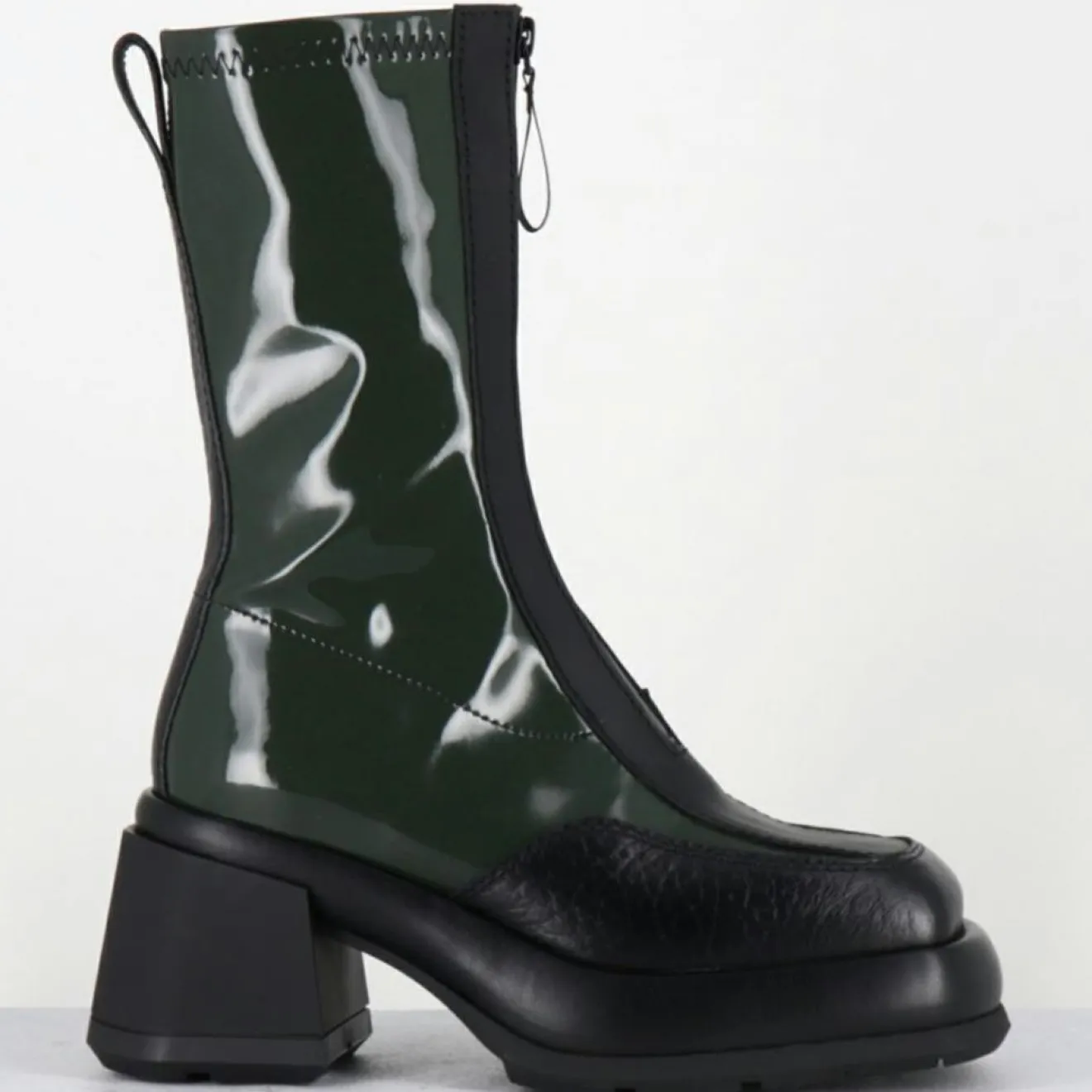 Femme E8 By Miista Bottines en Cuir camila vertes - Talon : 8cm