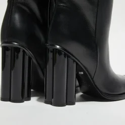 Femme Sonia Rykiel Bottines en Cuir Clover noires - Talon 10 cm