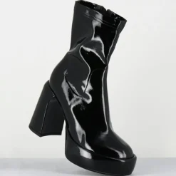 Femme Elena Iachi Bottines en Cuir E3527 noires - Talon : 9.5 cm