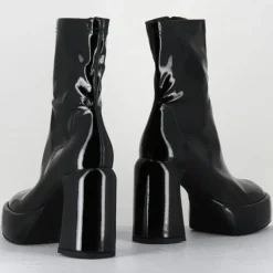 Femme Elena Iachi Bottines en Cuir E3527 noires - Talon : 9.5 cm