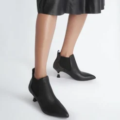 Femme Liu-Jo Bottines en Cuir Gaia noir/marron - Talon 6 cm