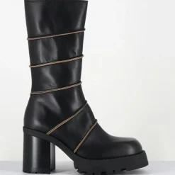 Online E8 By Miista Bottines en Cuir graciane noires - Talon : 9.5cm