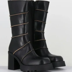 Online E8 By Miista Bottines en Cuir graciane noires - Talon : 9.5cm