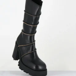 Online E8 By Miista Bottines en Cuir graciane noires - Talon : 9.5cm