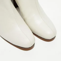 Femme Apologie Bottines en Cuir Julia beiges - Talon 7,5 cm