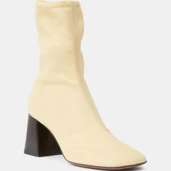 Femme Neous Bottines en Cuir Lepus jaune pâle - Talon 7 cm