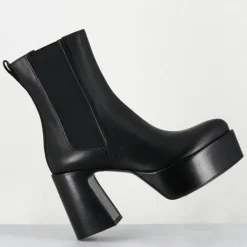 Femme Premiata Bottines en Cuir M6571 noires - Talon : 9.5 cm