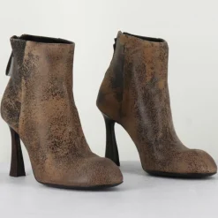 Femme Premiata Bottines en Cuir marron - Talon 9 cm