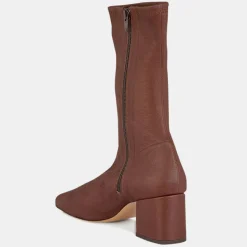 By Far Bottines en Cuir Maya marron - Talon 6,5 cm