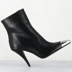 Femme Garrice Lab Bottines en Cuir mecha noires - Talon : 9.5cm