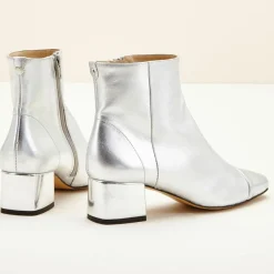 Femme Cosmoparis Bottines en Cuir métallisé Camilia argentées