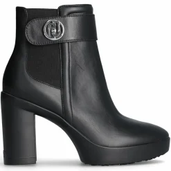 Femme Liu-Jo Bottines en Cuir Now noires - Talon 9 cm