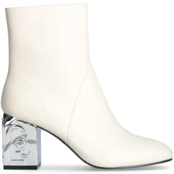 Liu-Jo Bottines en Cuir Sara blanches - Talon 7 cm