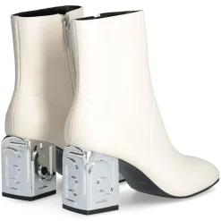 Liu-Jo Bottines en Cuir Sara blanches - Talon 7 cm