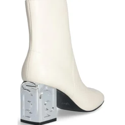 Liu-Jo Bottines en Cuir Sara blanches - Talon 7 cm