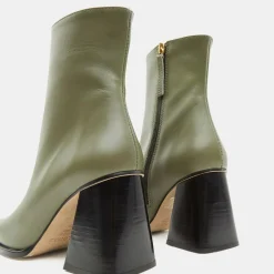 New Alohas Bottines en Cuir South kaki - Talon 8.5 cm