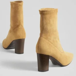 Clearance L.K. Bennett Bottines en Velours de Cuir Alice cognac - talon 7.5 cm