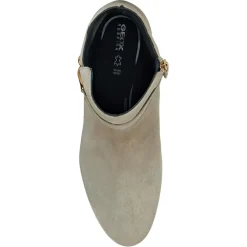 Femme Geox Bottines en Velours de Cuir Pheby 50 sable - Talon 5 cm