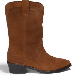 Discount Anaki Bottines en Velours de Cuir Sigrid cigare - Talon 4 cm