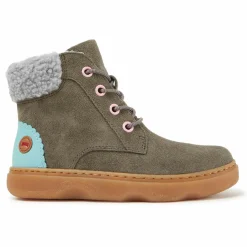Hot Camper Bottines fourrées en Velours de Cuir Kido vert foncé
