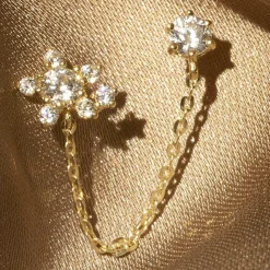 Femme Instant d'Or Boucle d'oreille unitaire Duchesse or jaune