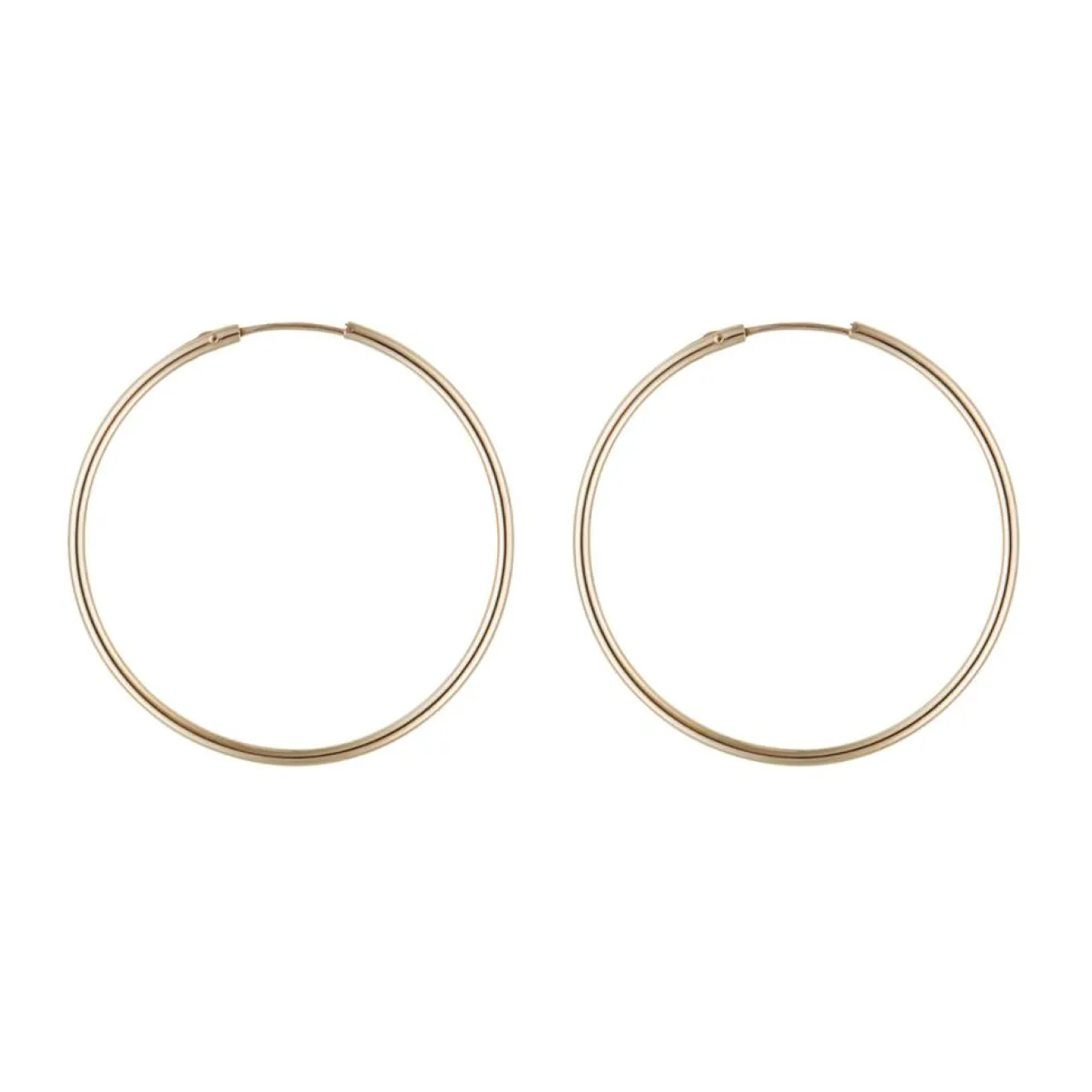 New Instant d'Or Boucles d'oreilles Créoles lisses or jaune