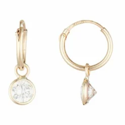 Femme Instant d'Or Boucles d'oreilles Créoles or jaune - 8 mm